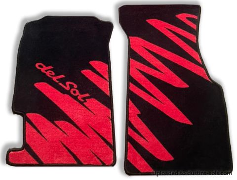Front Floor Mats (Red - ZigZag)